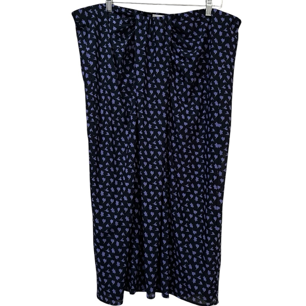 Cabi XXL Island Skirt 5887 Floral Knee Length Elastic Stretch Waist Travel R10